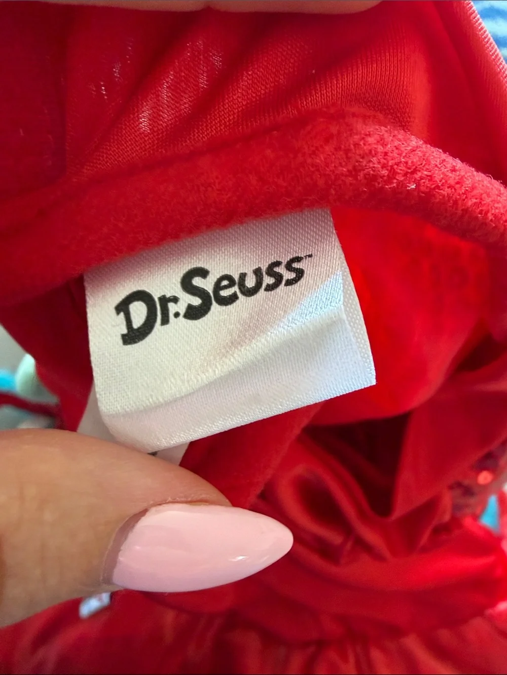 Dr. Seuss red sequin
